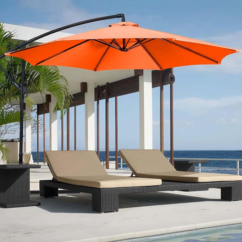 GLDDFDG Patio Umbrella Canopy, Universal Replacement Cover for 10 Feet 8- Ribs Outdoor Round Patio Market Umbrella Parasol Canopy Top Sun Shade Accessory, 300D UV Protective And Water Resistant Patio Canopy (Orange) - Image 3